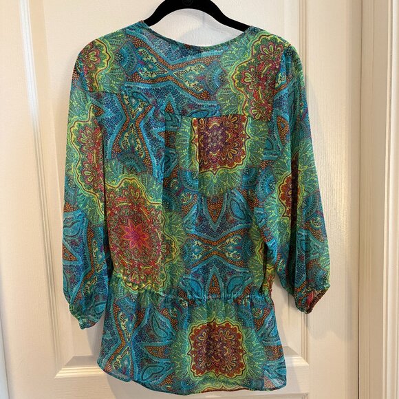 Ellen Tracy Top 3/4 Sleeve - Picture 2 of 3